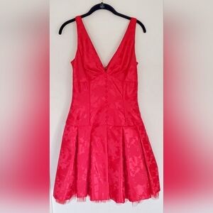 Jessica McClintock Floral Red Dress